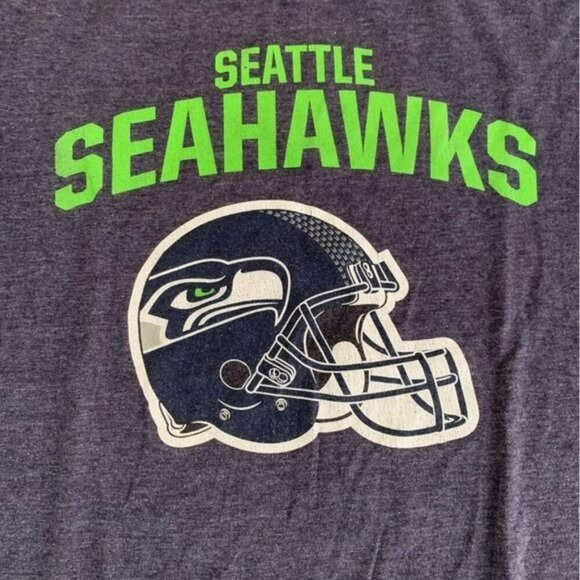 NFL Seattle Seahawks boys short sleeve graphic tee t-shirt in blue and green -L - Picture 2 of 4